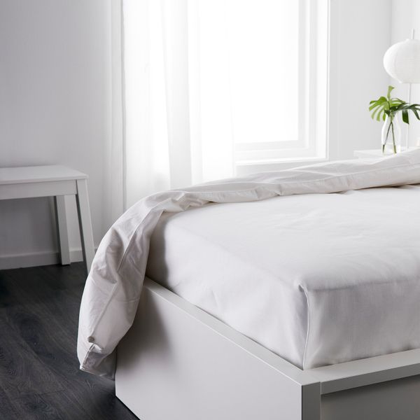 Простыня, белый, 150x250 см IKEA КНОППА 503.703.91 - схема-чертеж с размерами