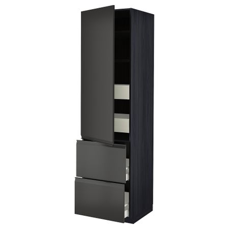 Высокий шкаф + полки, 4ящик, дверцы, 2фасада IKEA METOD МЕТОД, MAXIMERA МАКСИМЕРА 894.953.66