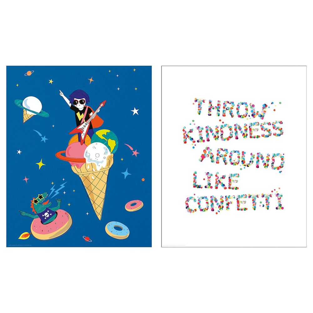 Постер, Призыв к доброте 40x50 см IKEA БИЛЬД 404.738.32 - схема-чертеж с размерами