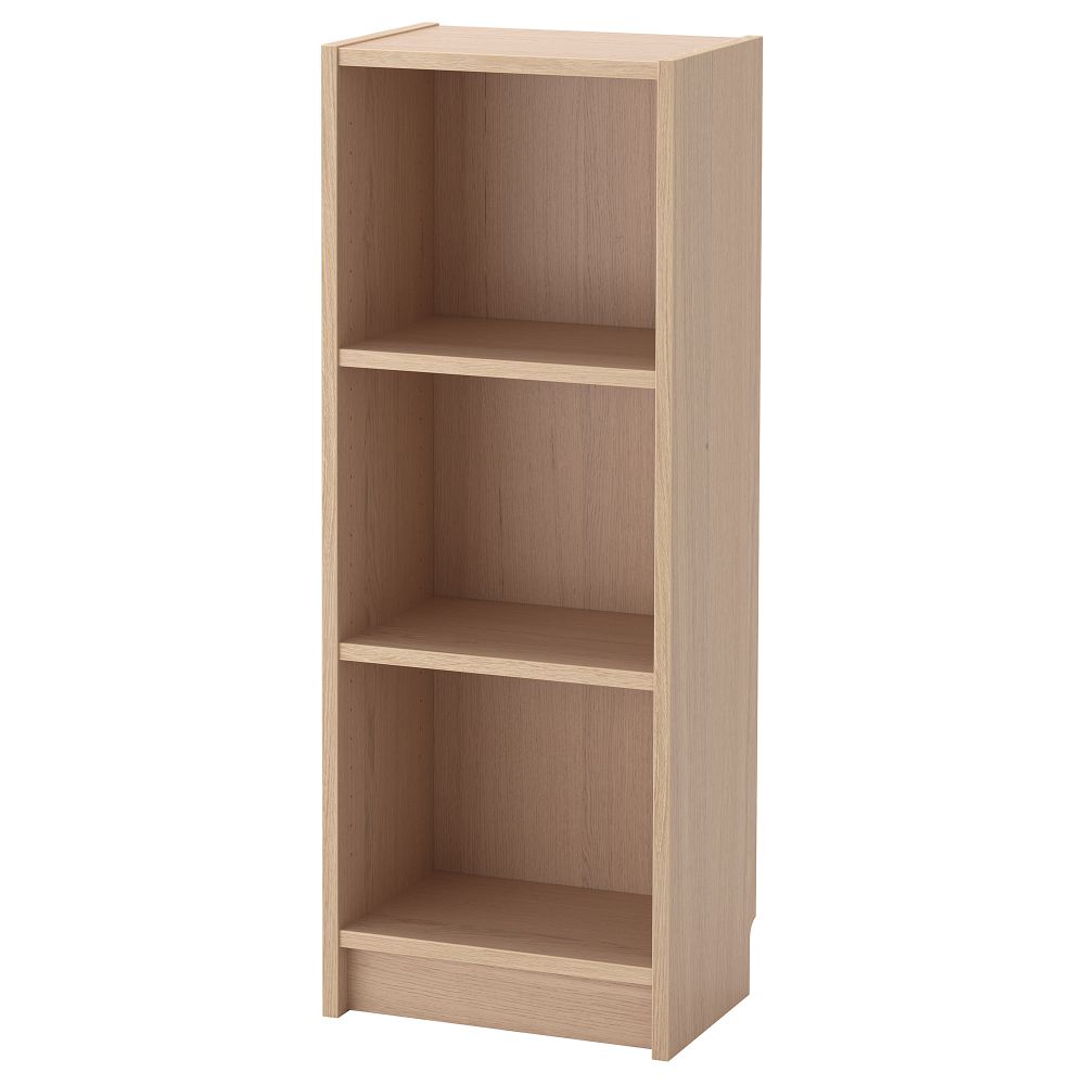 Стеллаж, 40x28x106 см, дубовый шпон, беленый IKEA BILLY БИЛЛИ 504.042.06 - фото 1