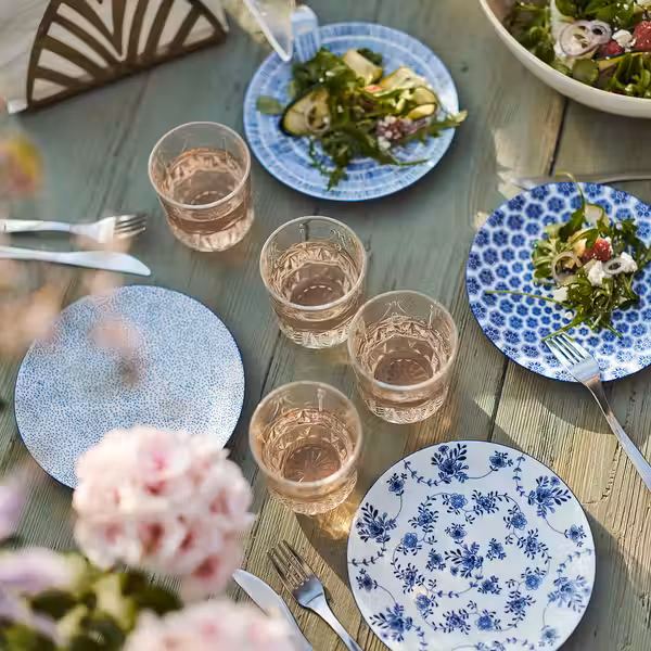 ENTUSIASM Тарелка десертная - с рисунком/синий 18 см - фото 2