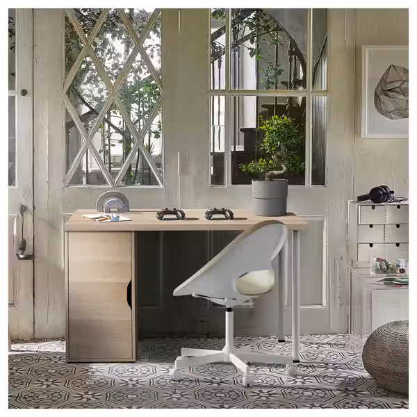 ALEX Модуль для хранения - белая морилка/под дуб 36x70 см - фото 4