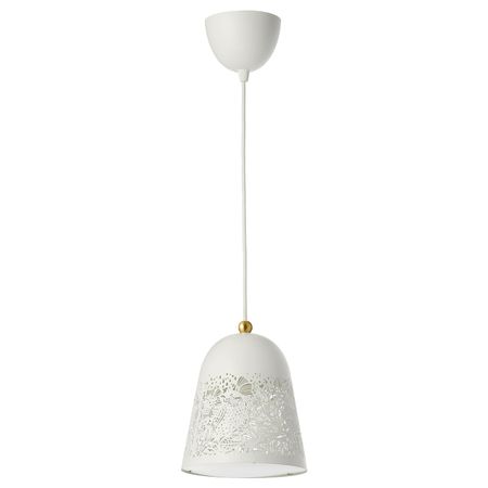 Подвесной светильник, белый/желтая медь IKEA SOLSKUR СОЛЬСКУР 204.408.52