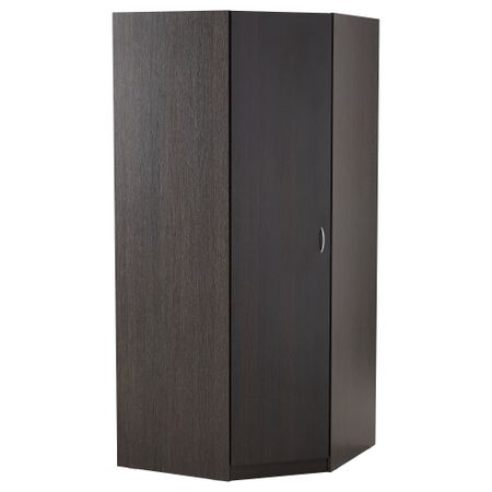Гардероб угловой ТОДАЛЕН, черно-коричневый (90/90x202 см)