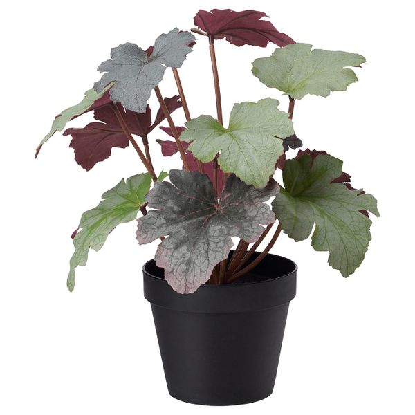 Искусственное растение в горшке, для дома, улицы Пятнистая герань 12 см IKEA FEJKA ФЕЙКА 303.953.02 - фото 1