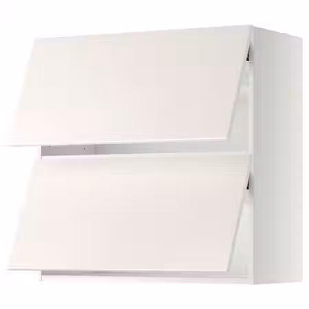 METOD Навесной шкаф/2 дверцы, горизонтал - белый/Veddinge белый 80x80 см