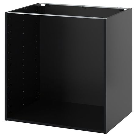 METOD Напольный шкаф - черно-серый 80x60x80 см