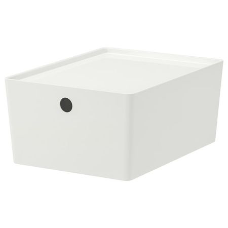 KUGGIS Контейнер с крышкой - белый 26x35x15 см