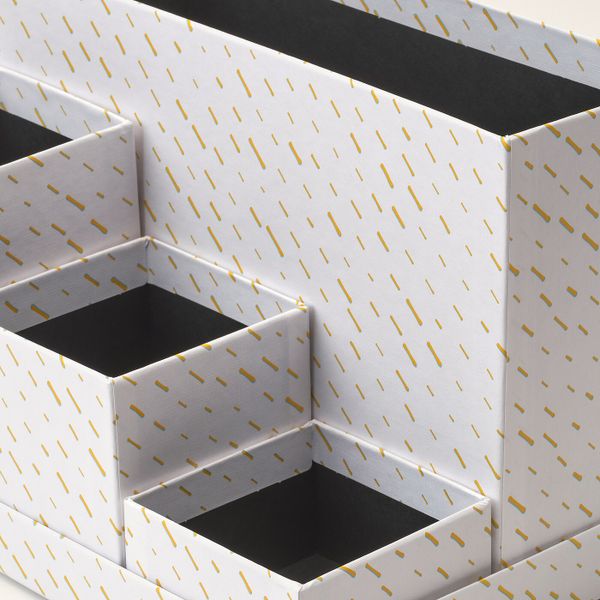 Подставка для канцелярских принадлежн, белый, точечный 18x17 см IKEA ТЬЕНА 304.340.49 - фото 4