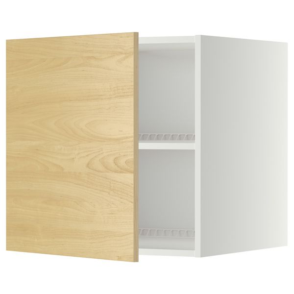 Верхний шкаф на холодильник, морозильник МЕТОД, белый, Тингсрид береза - схема-чертеж с размерами