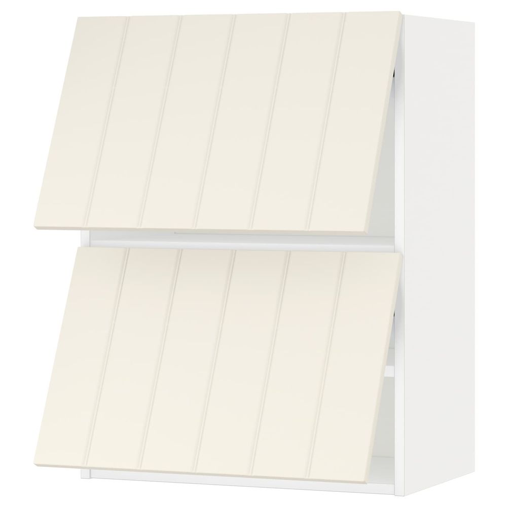 Навесной шкаф, 2 дверцы, горизонтал, белый/Хитарп белый с оттенком 60x80 см IKEA METOD МЕТОД 893.916.70 - схема-чертеж с размерами