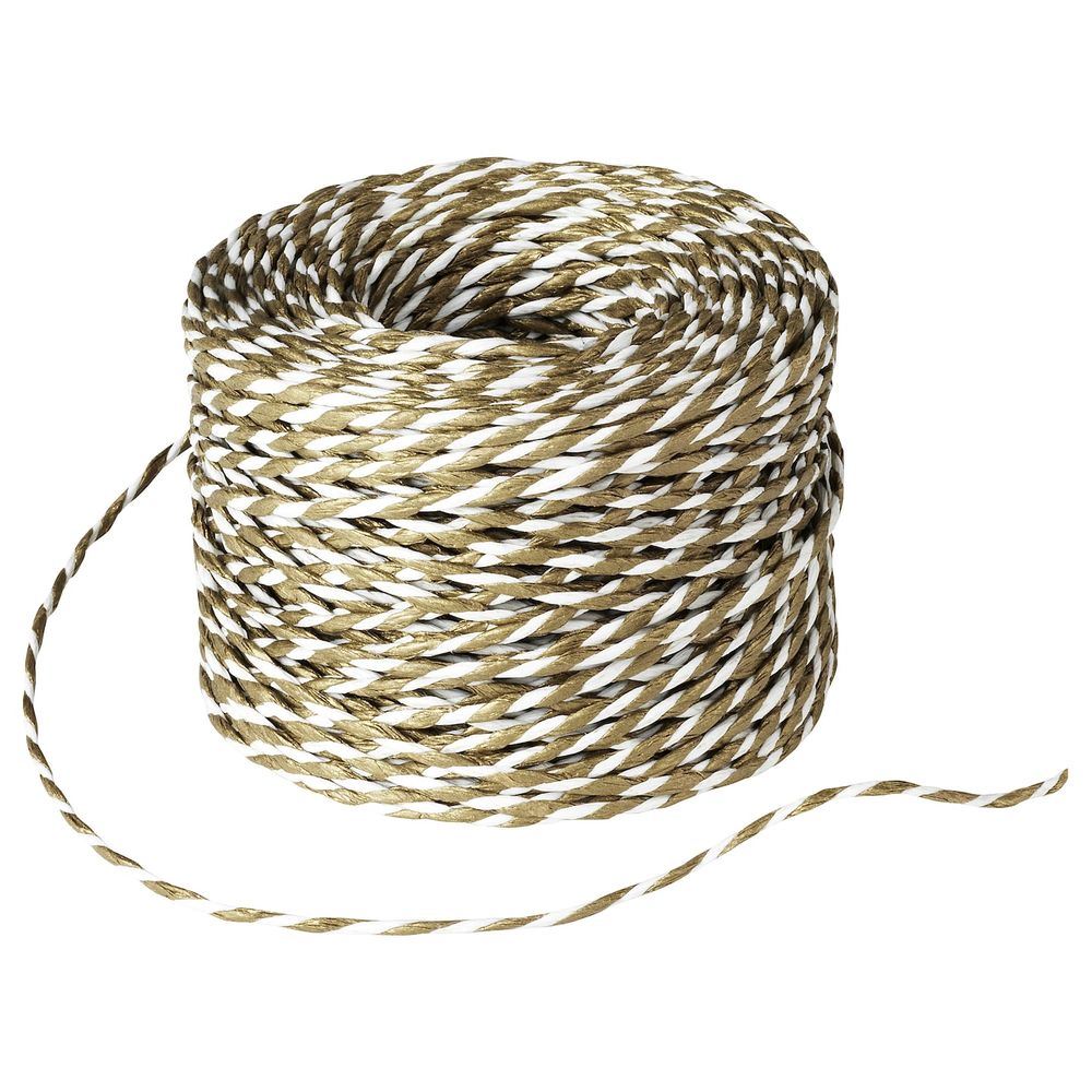 Подарочный шнурок, белый, золотой 40 м IKEA VINTER 2021 ВИНТЕР 2021 604.996.66 - схема-чертеж с размерами