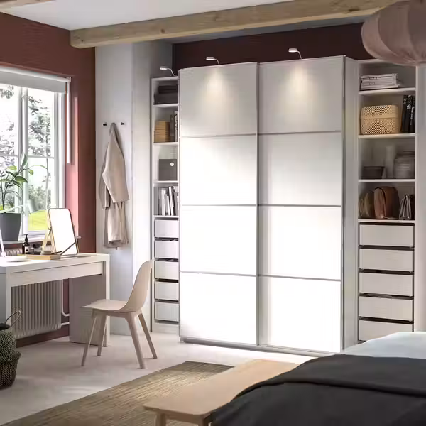 PAX / MEHAMN Гардероб - белый/двусторонний белый 250x66x236 см - фото 2