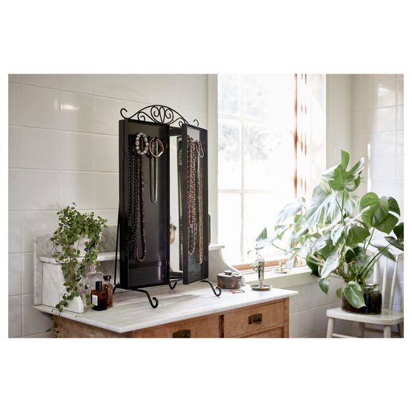 Зеркало настольное КАРМСУНД, черный (80x74 см) - фото 7