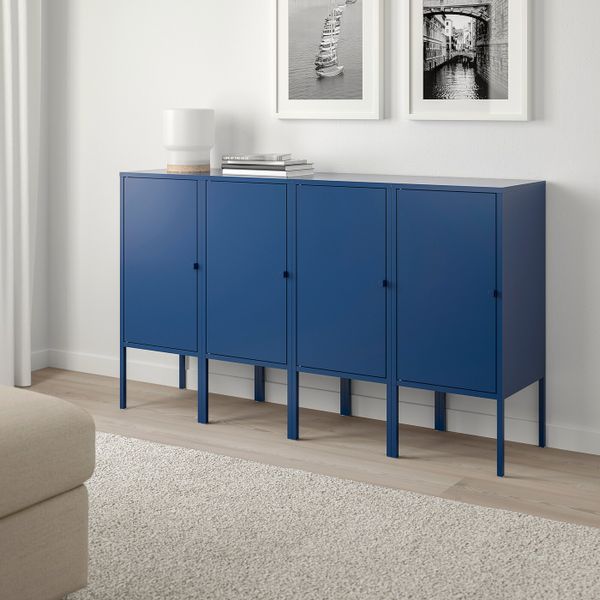 Комбинация для хранения, темно-синий 140x82 см IKEA ЛИКСГУЛЬТ 192.488.69 - фото 2