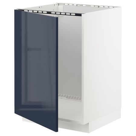 Напольный шкаф для раковины, белый/Ерста черно-синий 60x60 см IKEA METOD МЕТОД 692.755.44