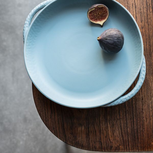 Блюдо, синий/ручная работа 25 см IKEA LOKALT ЛОКАЛЬТ 504.978.99 - схема-чертеж с размерами