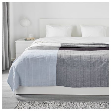 Покрывало ЭНГСТОРЕЛЬ, синий, клетка