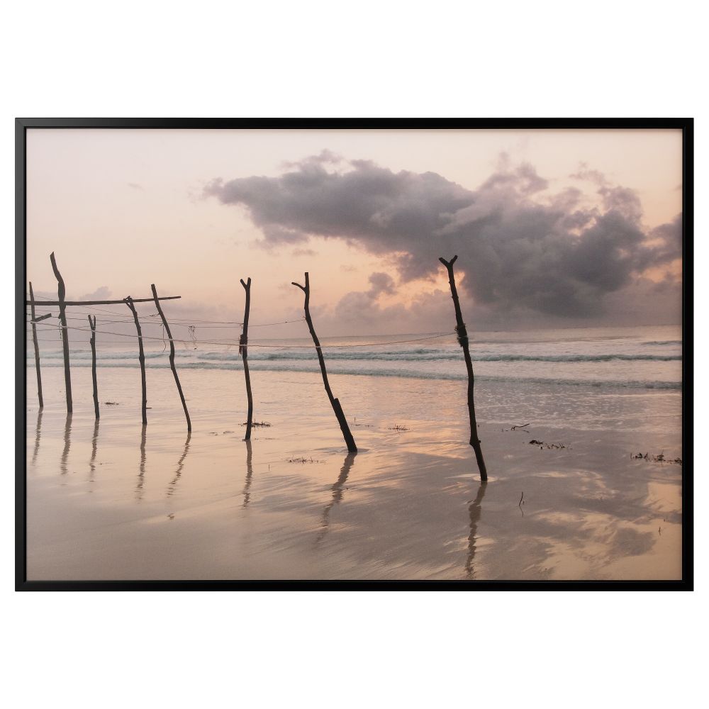 Картина с рамой БЬЁРКСТА, Рассвет в Африке, черный (200x140 см) - фото 1