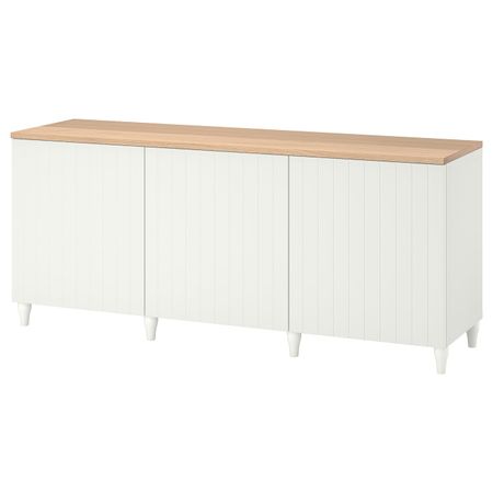 Комбинация для хранения с дверцами, белый/СУТТЕРВ/КАББАРП белый 180x42x76 см IKEA BESTÅ БЕСТО 893.877.67