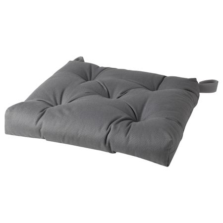 Подушка на стул, серый 40/35x38x7 см IKEA MALINDA МАЛИНДА 104.779.78