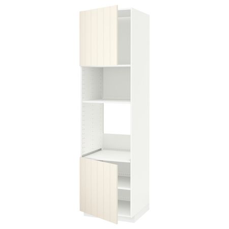 Высокий шкаф для духовки/СВЧ, 2 дверцы, полки IKEA METOD МЕТОД 392.264.80