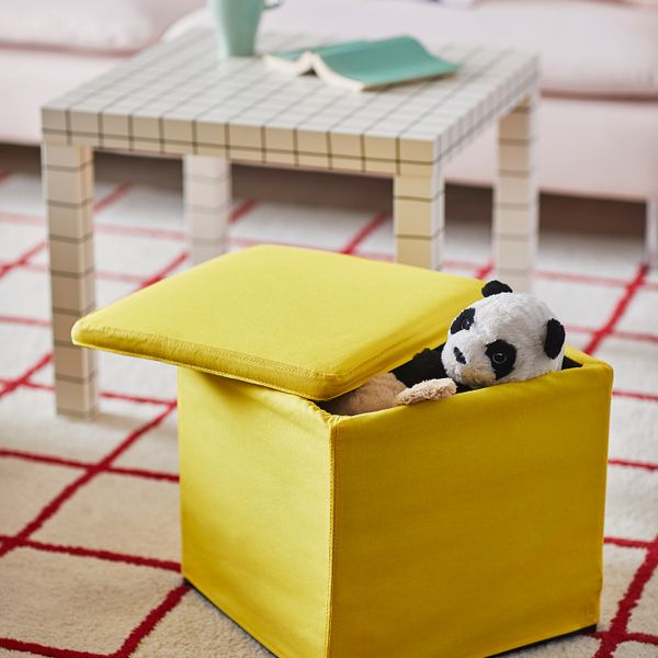 Табурет для ног с ящик для хранения, Ransta желтый IKEA BOSNÄS БОСНЭС 602.666.81 - фото 3