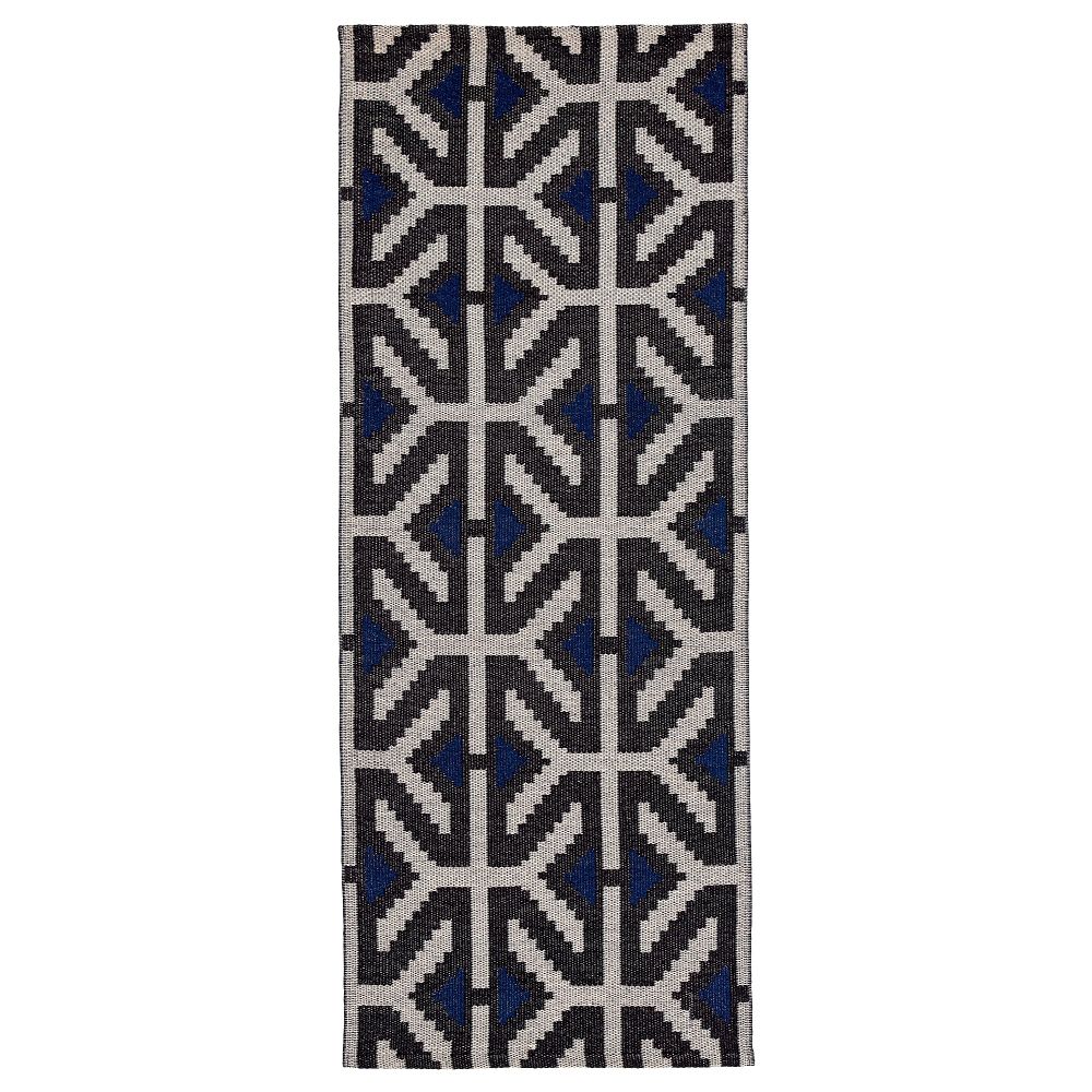 Ковер безворсовый ОВЕРАЛЛЬТ, черный (80x200 см) - фото 1