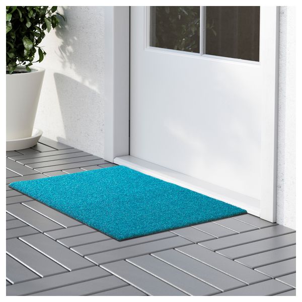 Придверный коврик ОПЛЕВ, д/дома/улицы бирюзовый (50x80 см) - фото 3