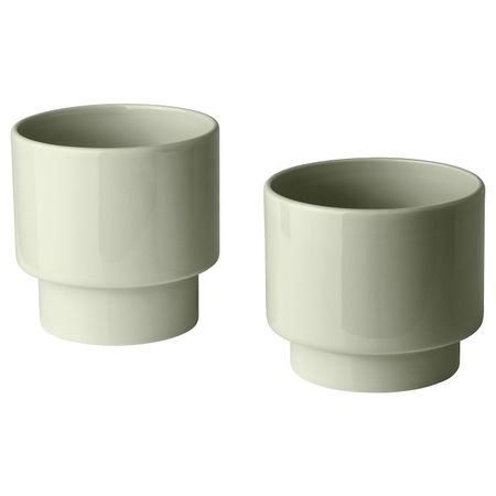Кашпо,2 штуки, для дома, улицы светло-зеленый IKEA DRAKFRUKT ДРАКФРУКТ 905.054.25