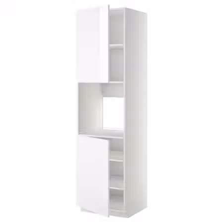 METOD Высок шкаф д/духовки/2дверцы/полки