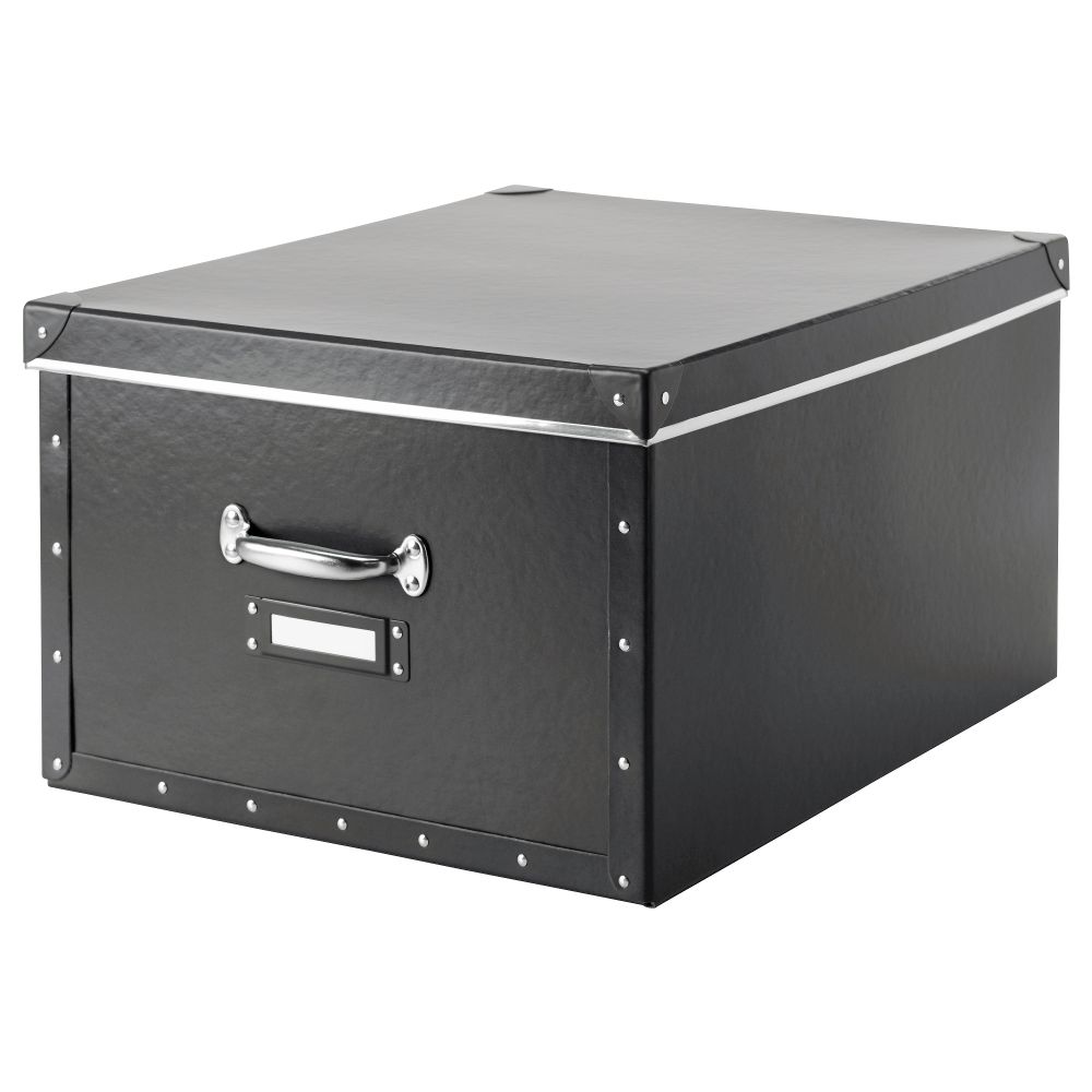 Коробка с крышкой ФЬЕЛЛА, темно-серый (40x56x28 см) - фото 1