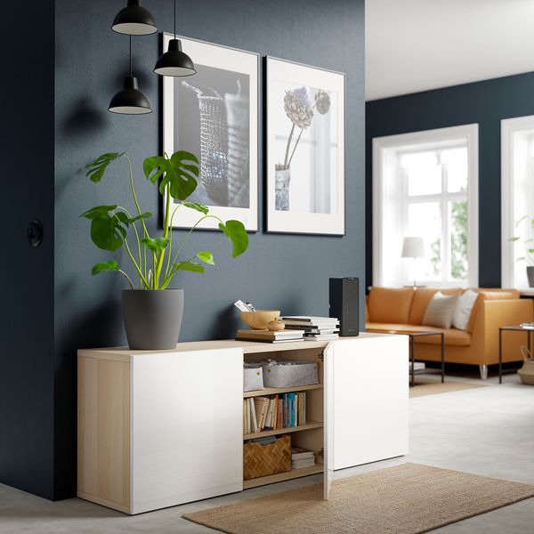 Комбинация для хранения с дверцами, 180x42x65 cm IKEA BESTÅ БЕСТО 893.249.92 - фото 3