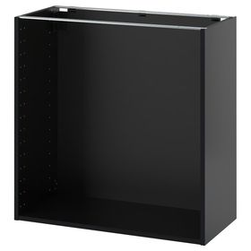 METOD Напольный шкаф - черно-серый 80x37x80 см