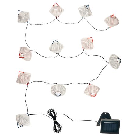 Гирлянда, 12 светодиодов, оранжевый синий/для сада на солнечной батарее IKEA SOLVINDEN СОЛВИДЕН 204.870.24