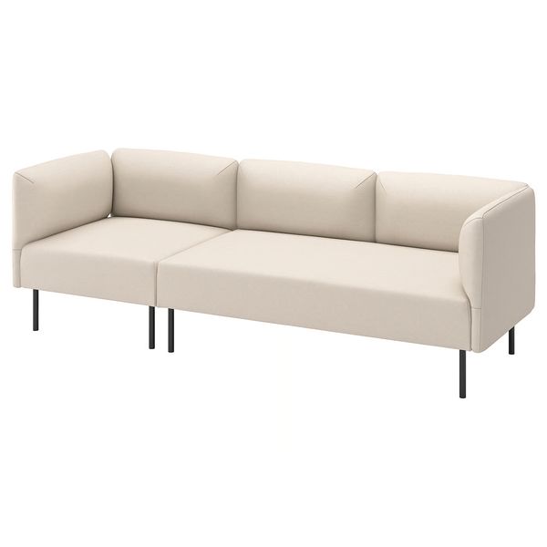 LILLEHEM 3-местный модульный диван - Vissle/бежевый металлический - схема-чертеж с размерами