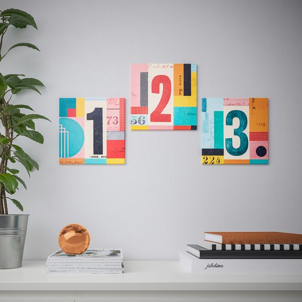 Картина ПЬЕТТЕРИД, 1–2–3 (25x25 см) - схема-чертеж с размерами