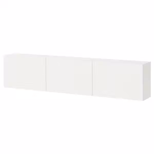 BESTÅ Комбинация настенных шкафов - белый/Lappviken белый 180x22x38 см - фото 1