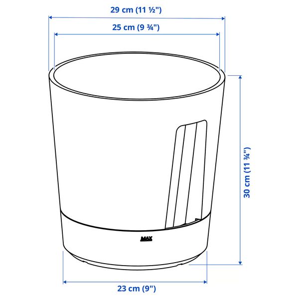 IKEA, дополнительный ракурс - схема-чертеж с размерами