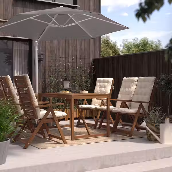 HÖGÖN Зонт от солнца, подвесной - серый 270 см - фото 2