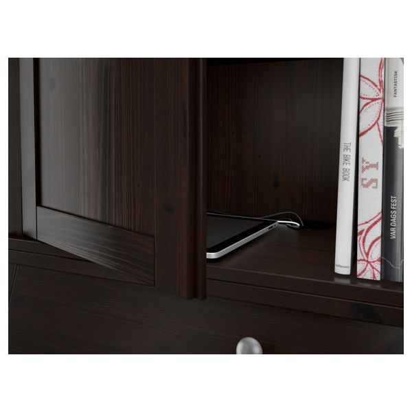 Дополнительный модуль для бюро ХЕМНЭС, черно-коричневый (89x90 см) - фото 4