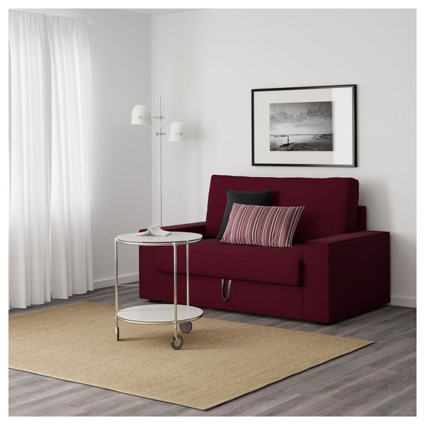 Диван-кровать 2-местная ВИЛАСУНД, Дансбу красно-сиреневый - фото 2
