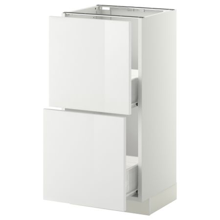 Напольный шкаф с 2 ящиками МЕТОД / ФОРВАРА, белый, Рингульт белый