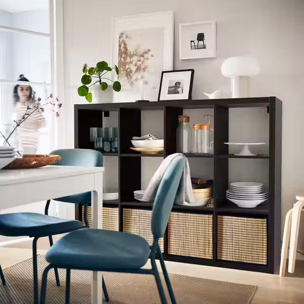 KALLAX Стеллаж - черно-коричневый 112x147 см - фото 2