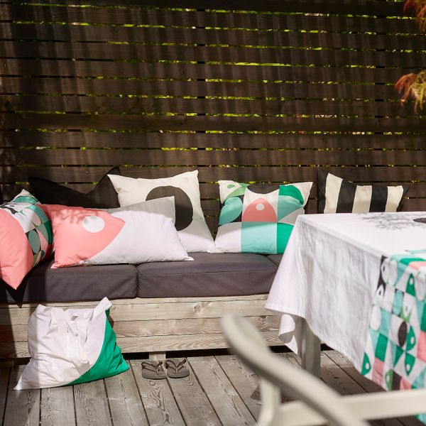 Чехол на подушку, разноцветный 40x65 см IKEA MUSSELBLOMMA МУССЕЛЬБЛОММА 804.951.44 - схема-чертеж с размерами