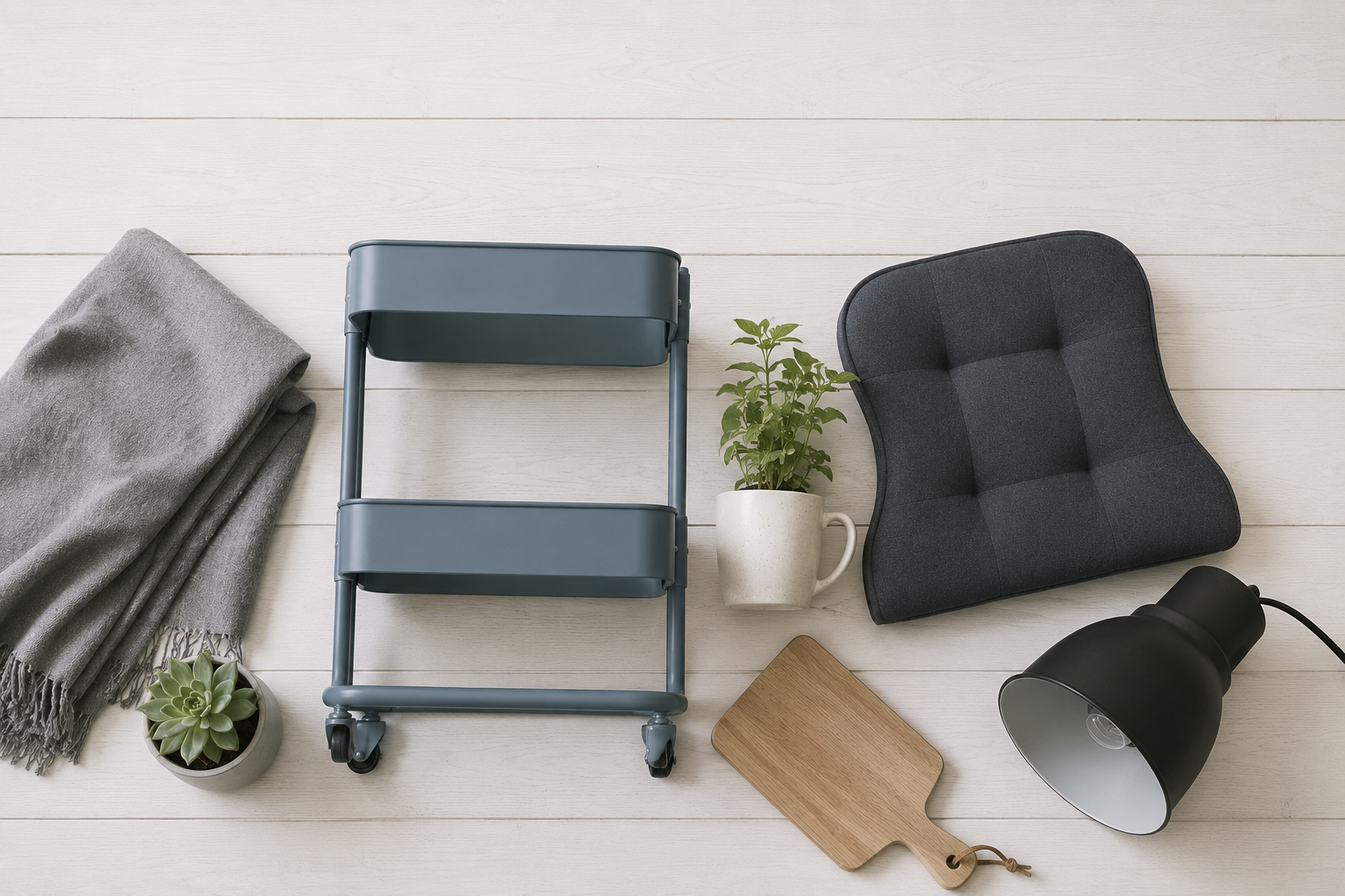 Подборка товаров IKEA Family май 2026 — стильная раскладка домашних аксессуаров на светлом столе