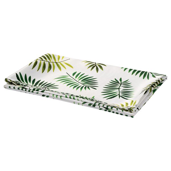 Скатерть, зеленый/лист 145x240 см IKEA RUNDARE РУНДАРЕ 504.457.30 - фото 1