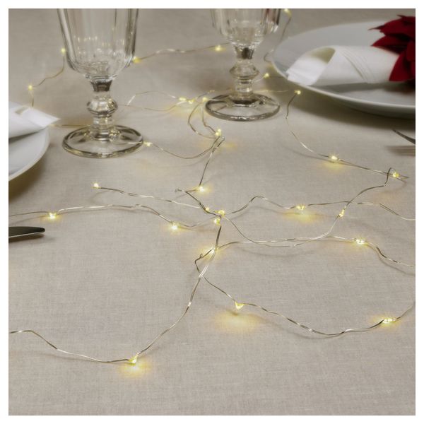 Гирлянда, 40 светодиодов СТРОЛА, мини - схема-чертеж с размерами