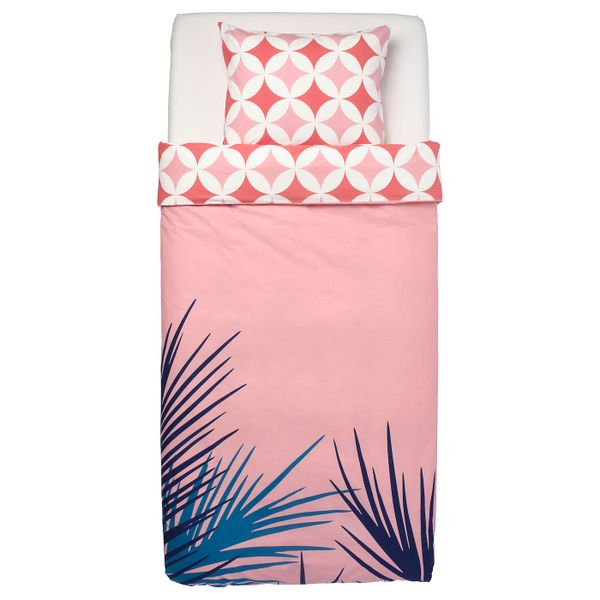Пододеяльник и наволочка, под плитку/розовый 150x200/50x70 см IKEA GRACIÖS ГРАСИОС 004.624.54 - фото 2