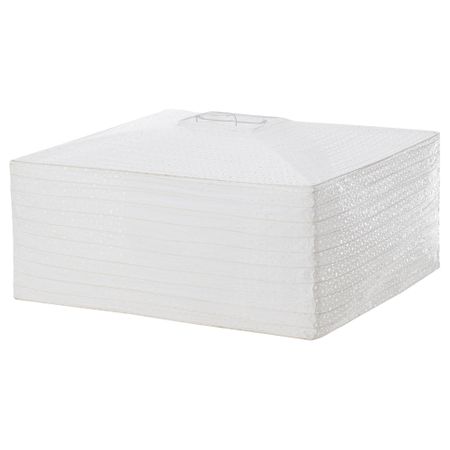 Абажур для подвесного светильника ФУНБУ, белый, четырехугольной формы (54 см)